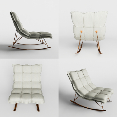  北欧休闲躺椅su模型 