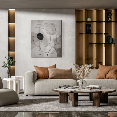 现代布艺沙发组合su模型