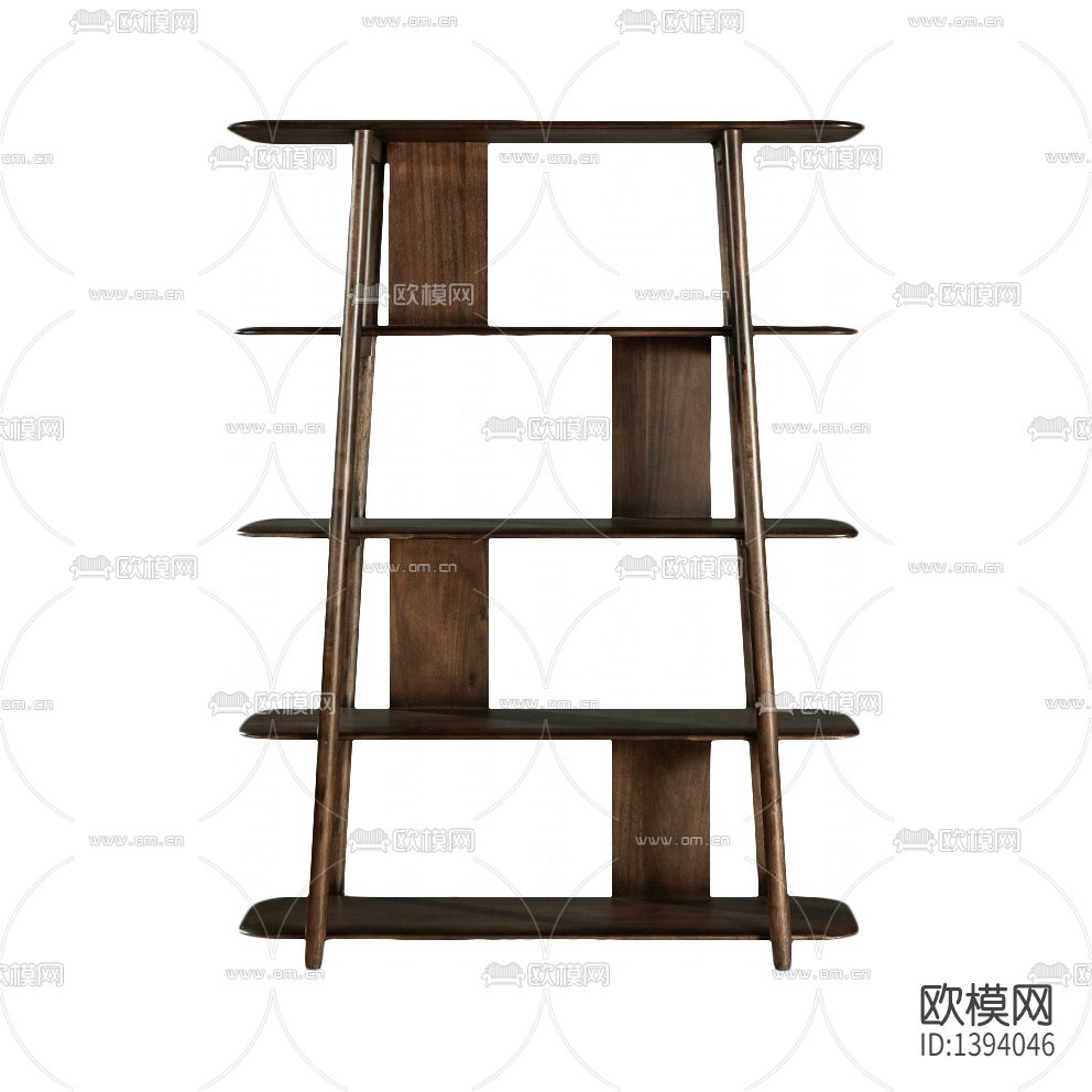 美式复古创意实木陈列架下载
