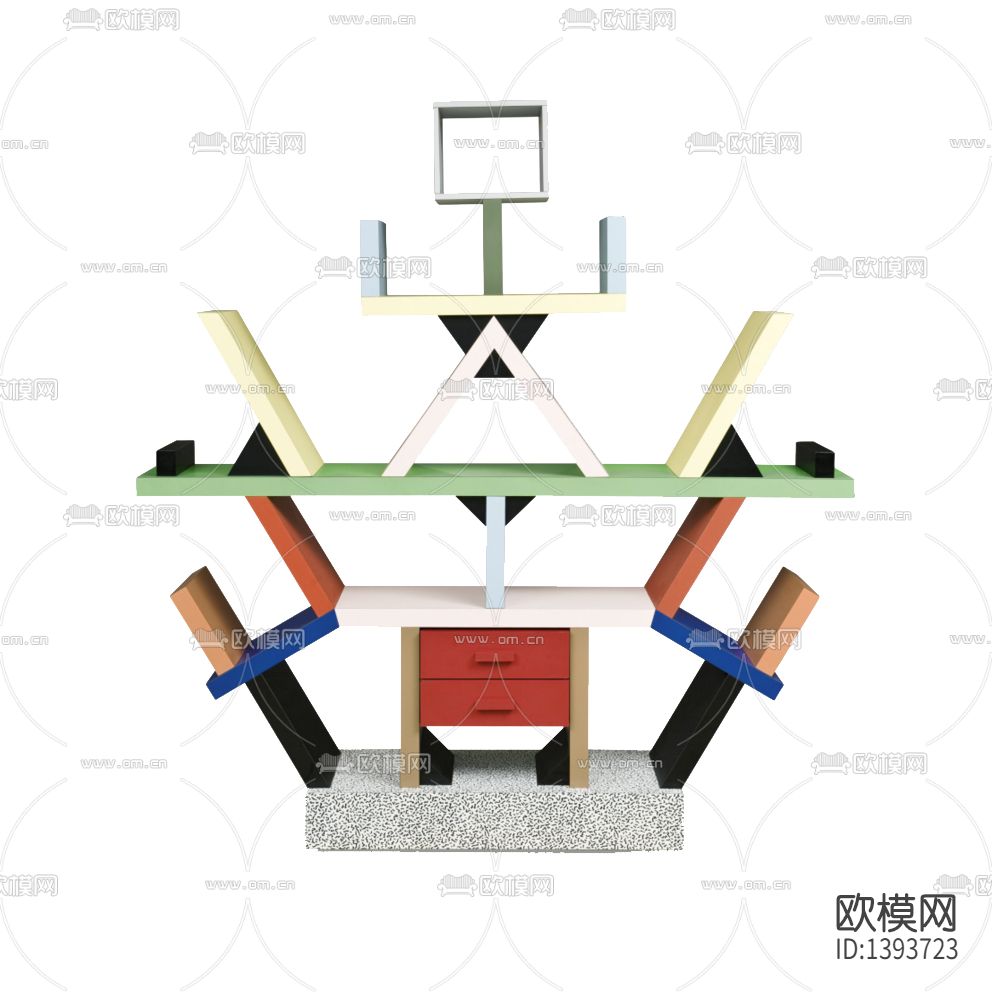现代简约创意彩色实木壁架