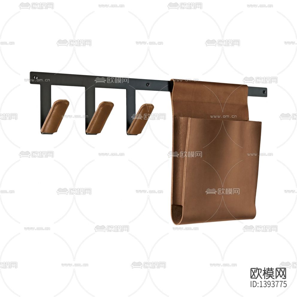 现代简约创意金属皮革挂钩壁架下载
