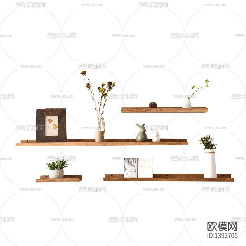 北欧简约创意实木层板壁架