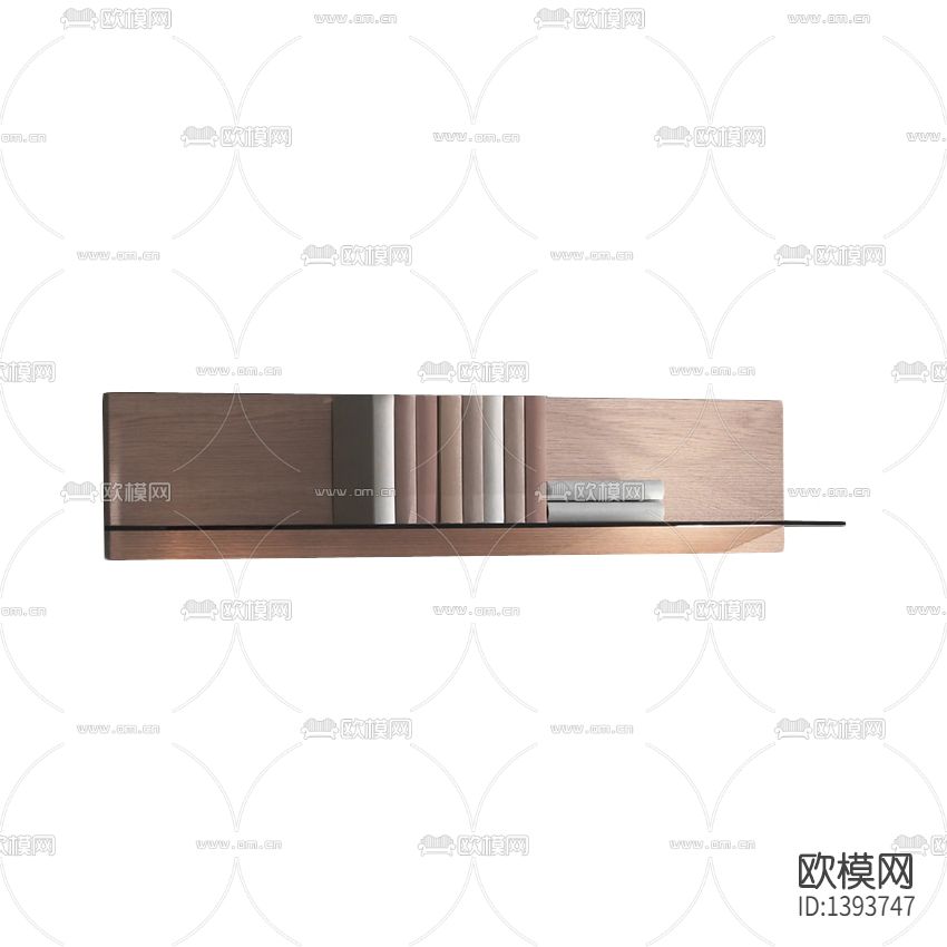现代极简创意实木玻璃壁架