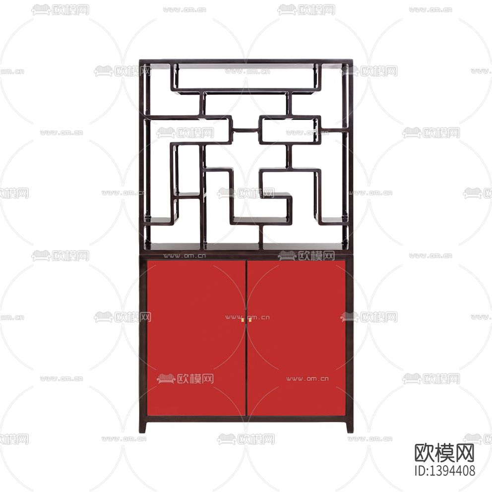 新中式禅意实木博古架