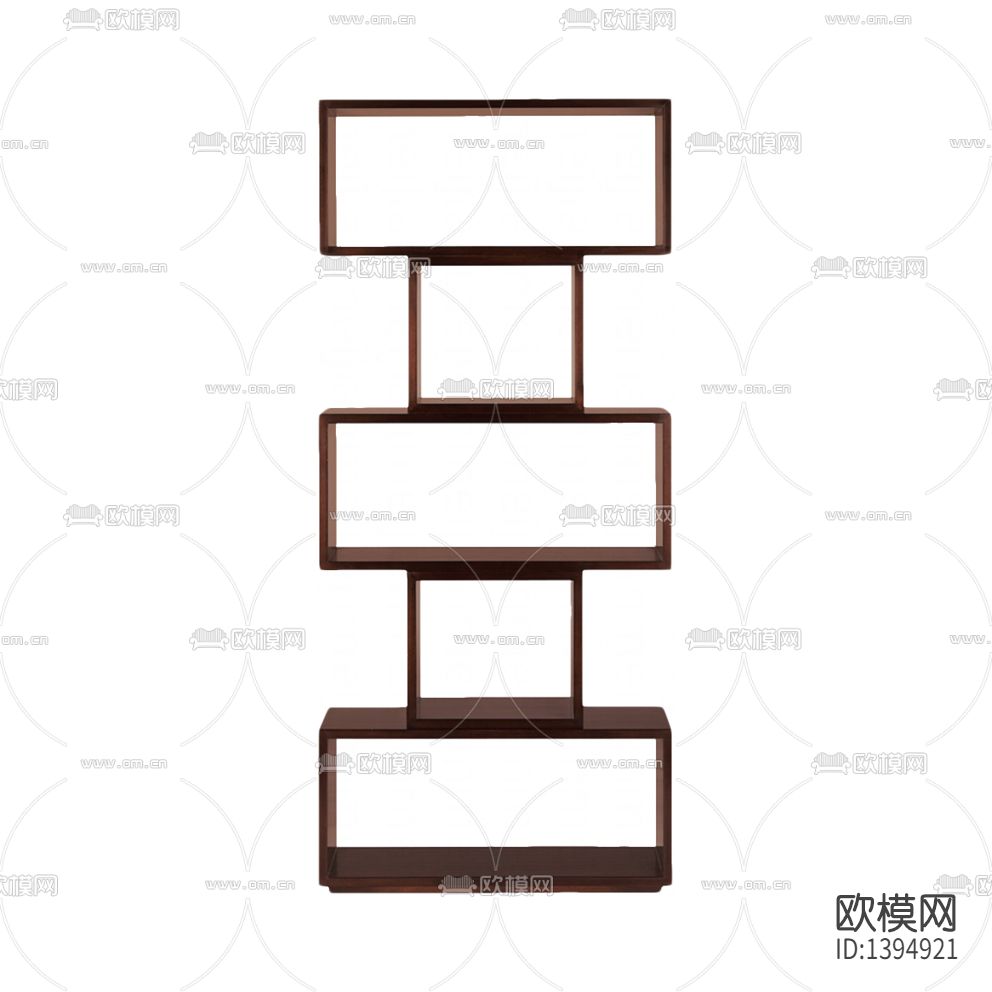 新中式极简创意实木置物架