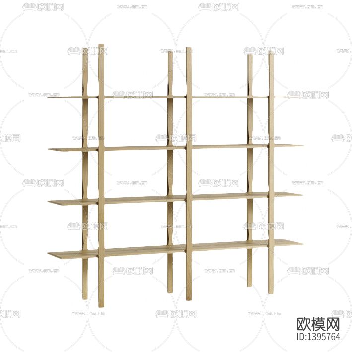 北欧简约创意实木陈列架下载