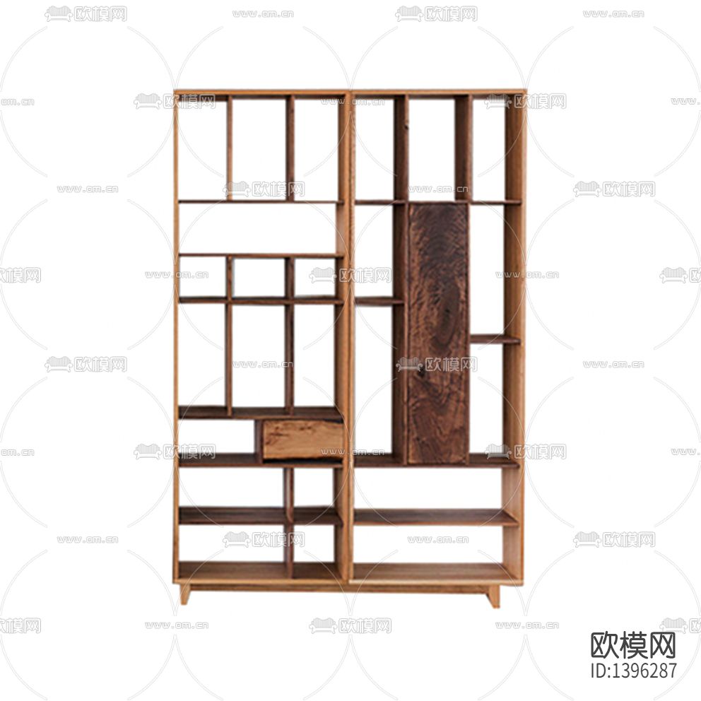 中式禅意实木陈列架