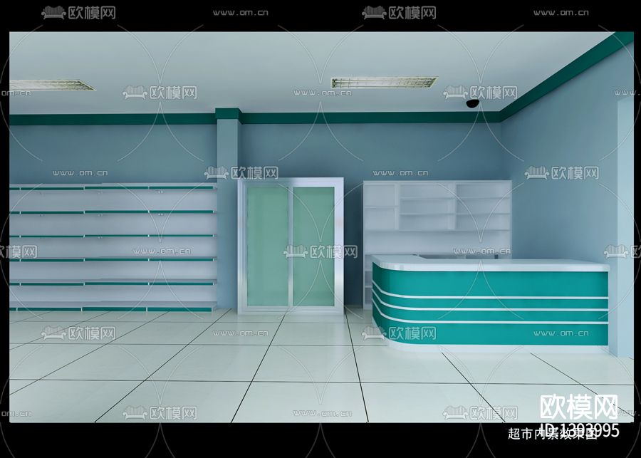 加油站24小时便利店cad施工图下载（渲染图6）