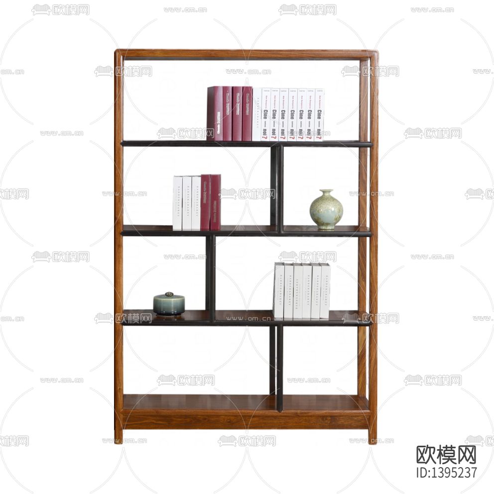 新中式简约创意实木置物架下载