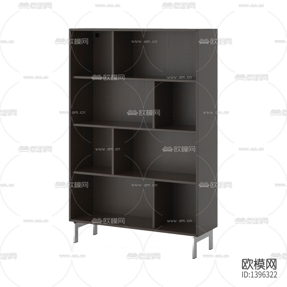 现代简约创意黑色实木不锈钢陈列架下载