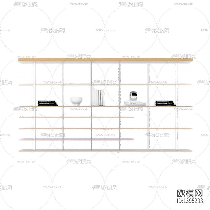 北欧极简创意不锈钢实木陈列架下载