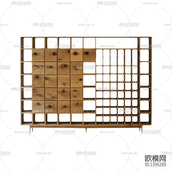 中式禅意实木陈列架下载