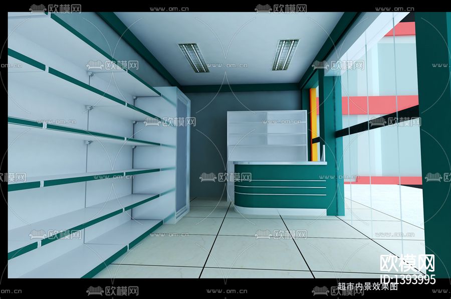 加油站24小时便利店cad施工图下载（渲染图9）