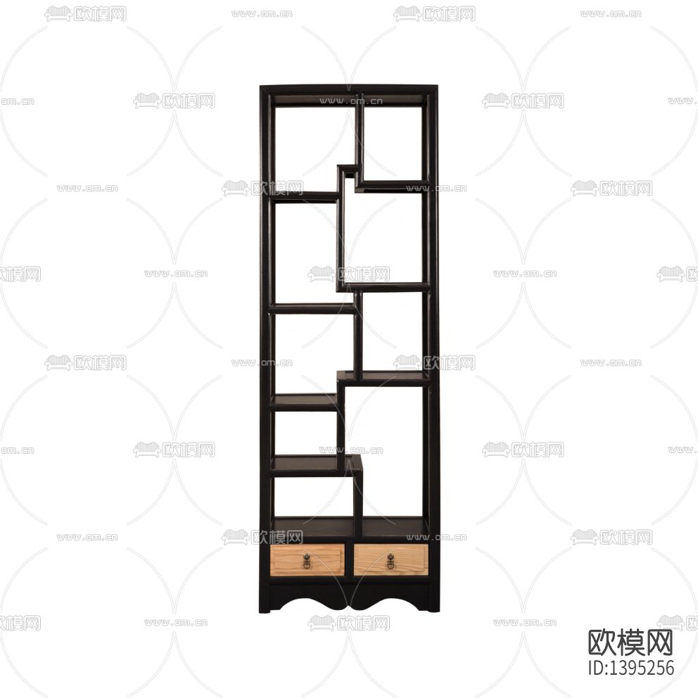 新中式简约创意实木陈列架下载