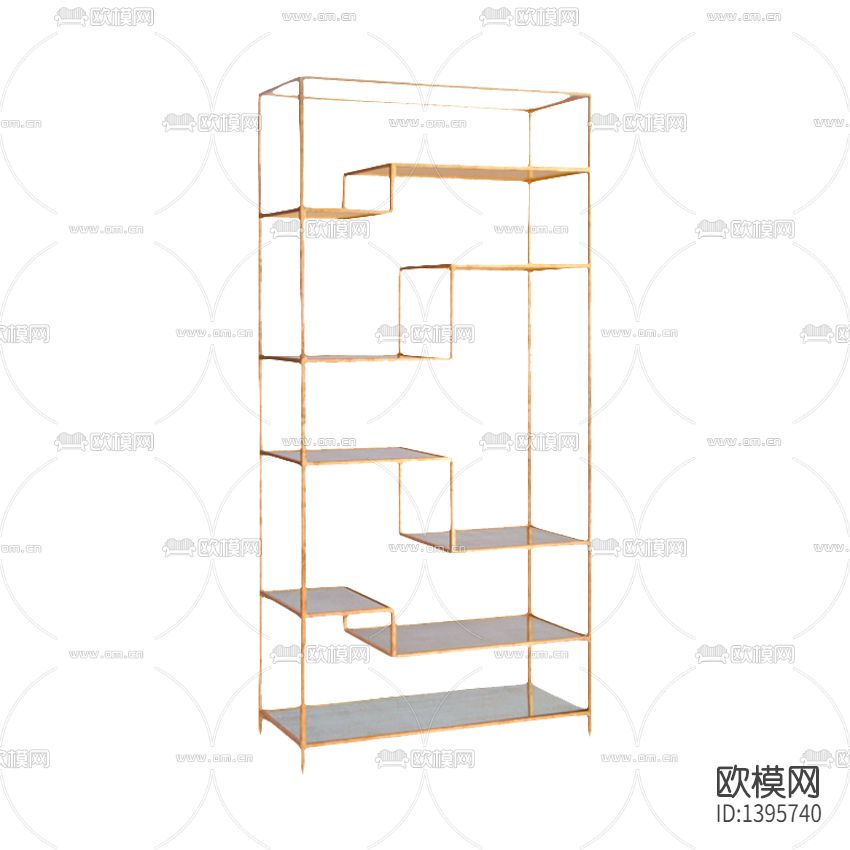 现代轻奢不锈钢玻璃陈列架