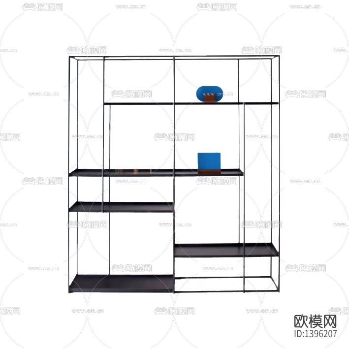 现代极简创意不锈钢陈列架下载