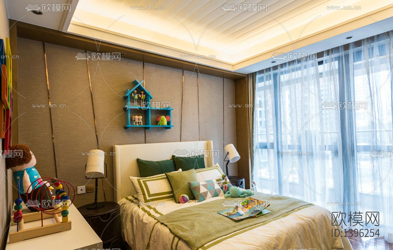 家装样板房cad施工图下载（渲染图6）