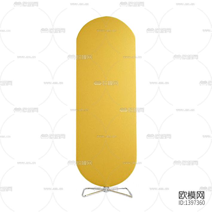 现代简约创意黄色不锈钢隔断屏风下载