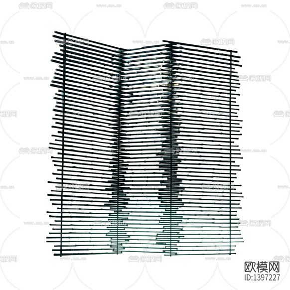 新中式禪意紫竹屏風下載
