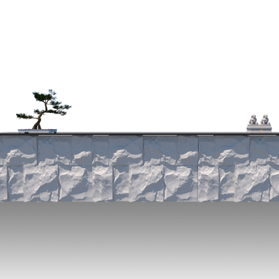  现代酒店前台su模型 