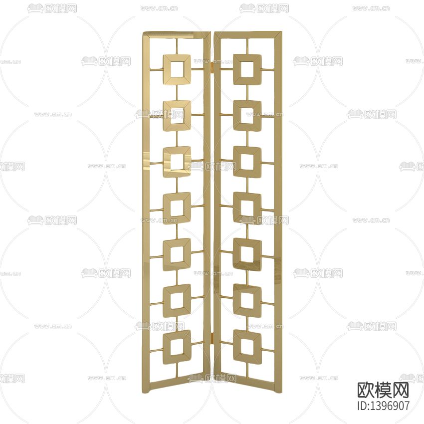 新中式轻奢不锈钢折叠屏风下载