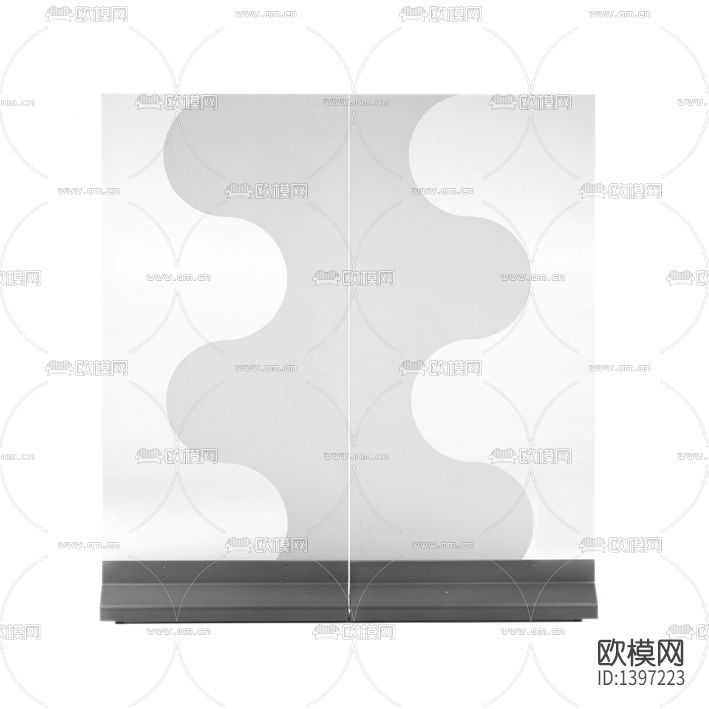 现代简约创意实木屏风下载