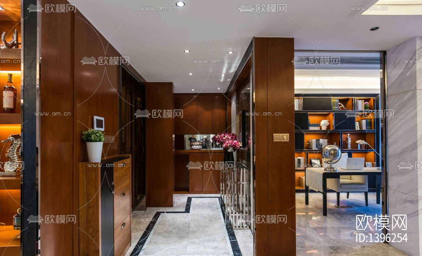 家装样板房cad施工图下载（渲染图10）