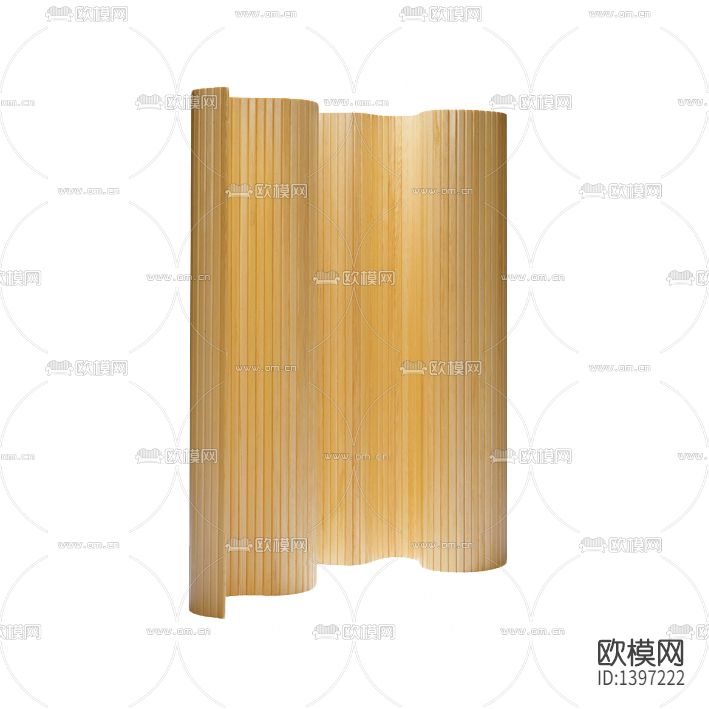 新中式简约创意竹制屏风下载