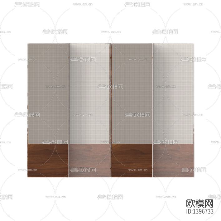 现代简约创意实木布艺折叠屏风下载