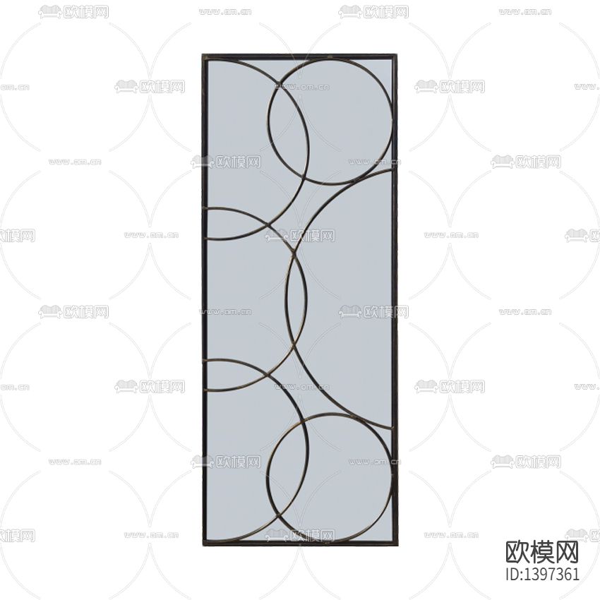 现代简约创意不锈钢玻璃隔断屏风下载