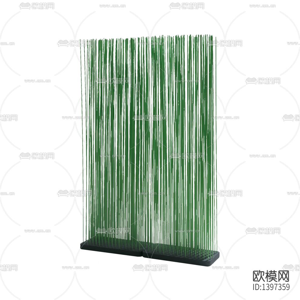 现代简约仿真绿植创意隔断屏风下载