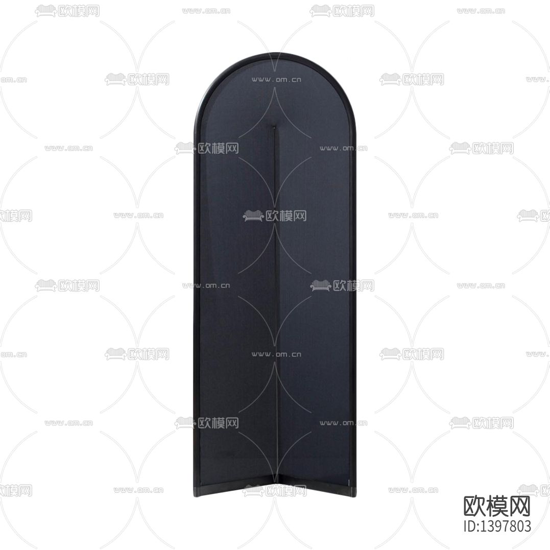 现代简约创意黑色屏风隔断