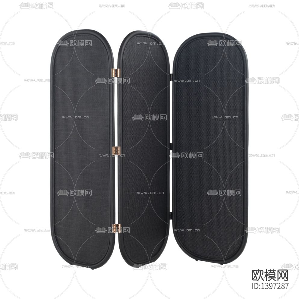 现代轻奢不锈钢布艺折叠屏风下载