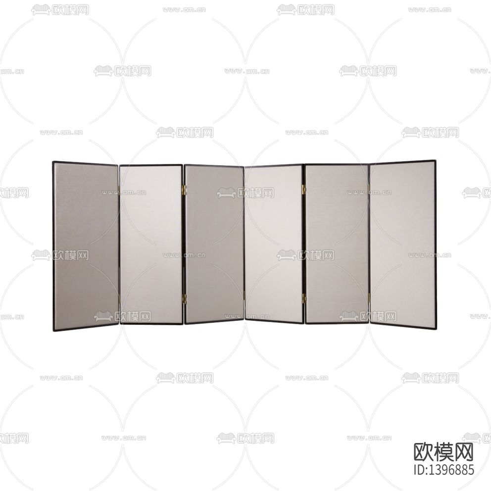 新中式简约创意实木硬包折叠屏风下载