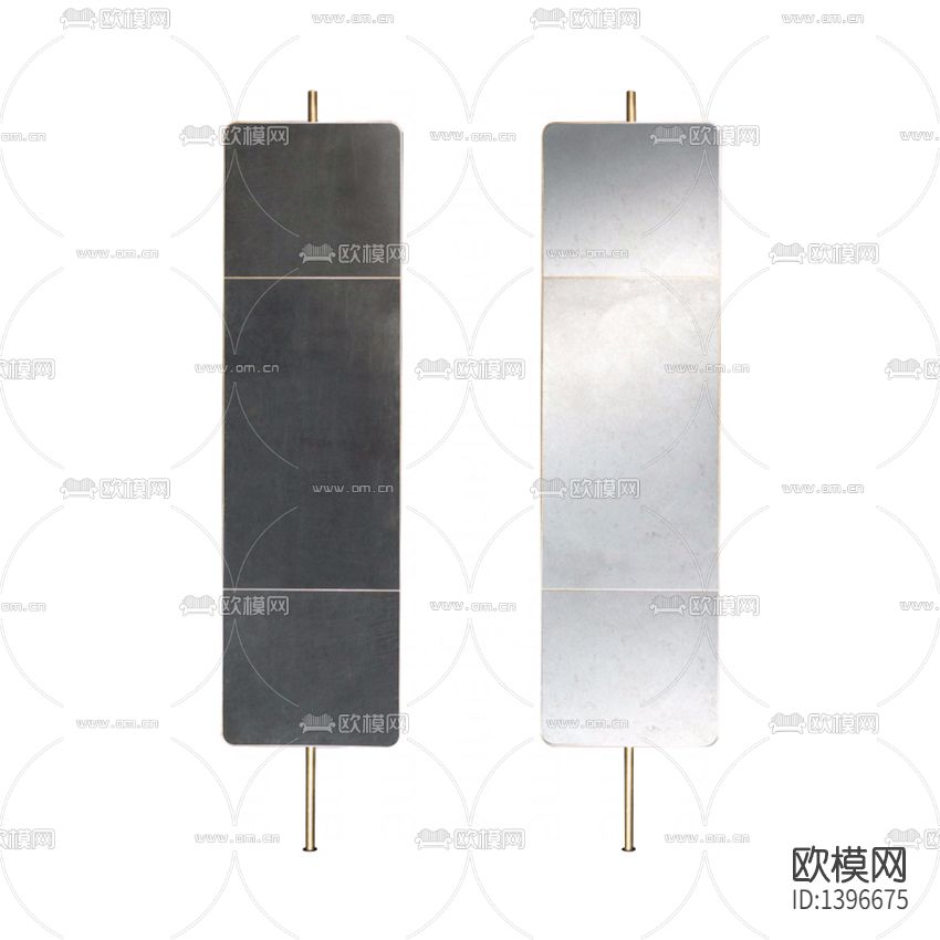 现代轻奢创意不锈钢实木屏风下载