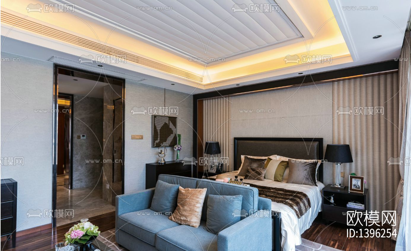 家装样板房cad施工图下载（渲染图5）