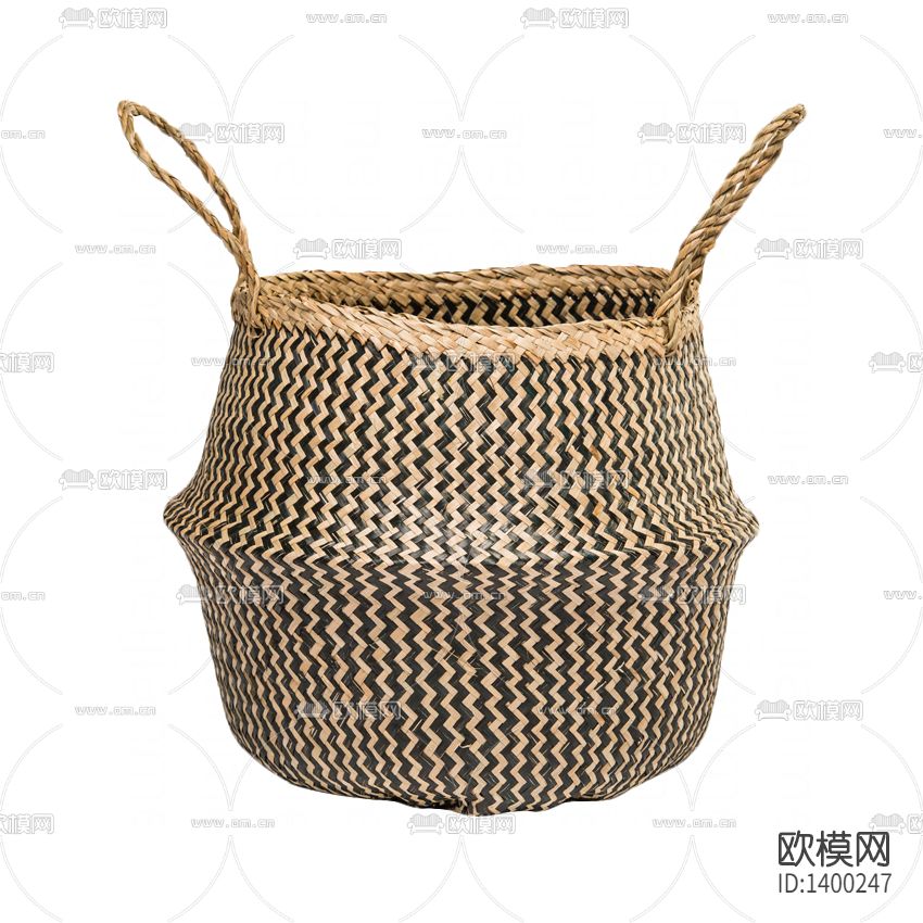 东南亚复古双色手工编织收纳篮下载