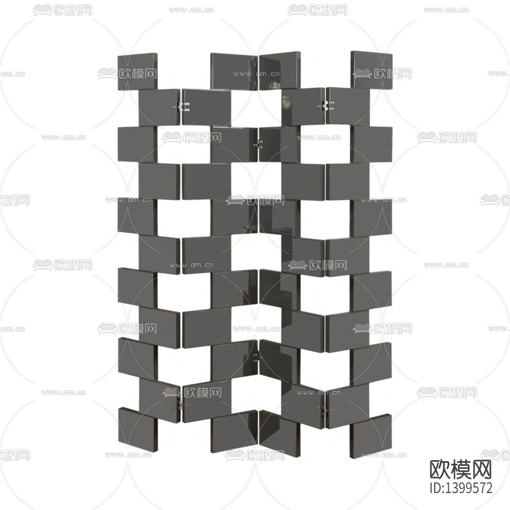 现代简约创意不锈钢镜面折叠屏风下载