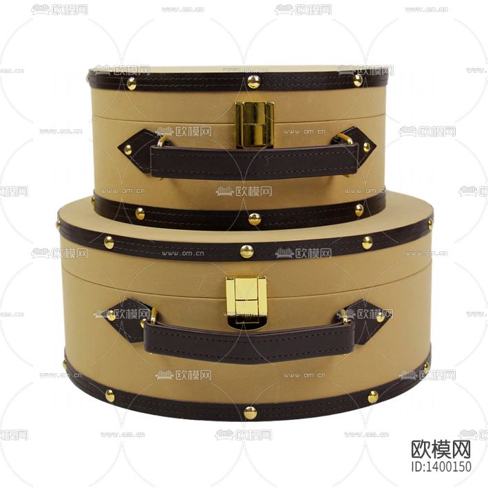 美式复古做旧皮革金属收纳盒