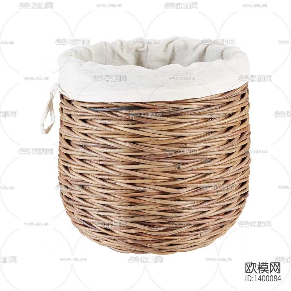 北欧复古做旧藤编布艺收纳篮下载