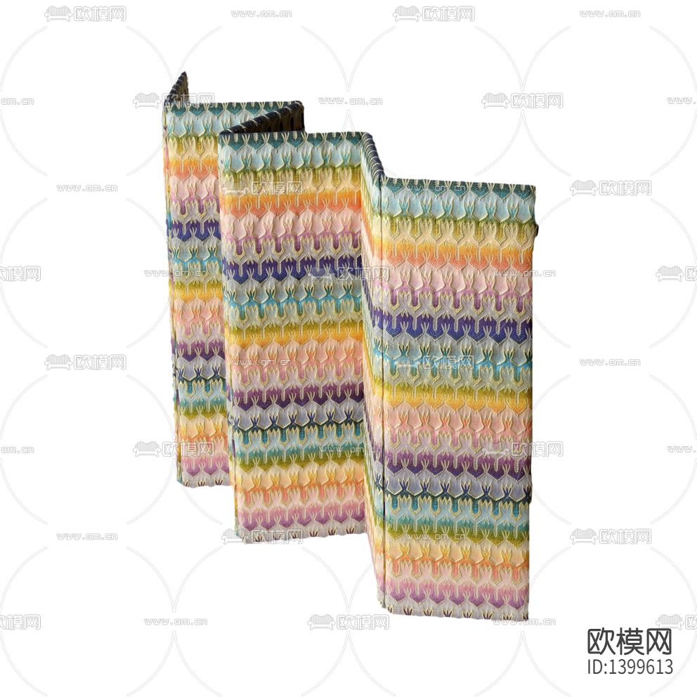 现代简约创意布艺花卉印花折叠屏风下载