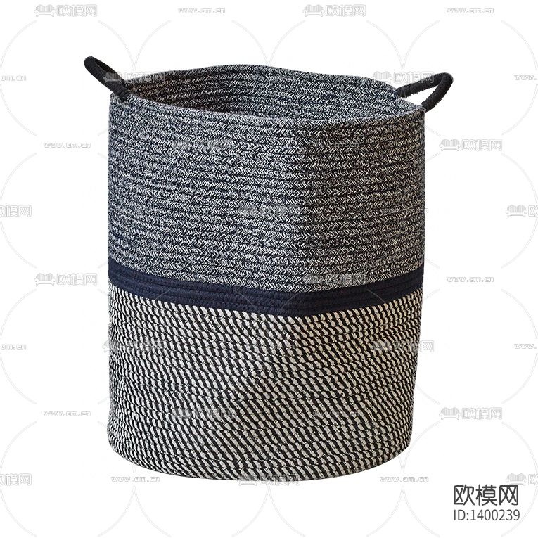 北欧简约黄麻纯手工编织收纳篮下载