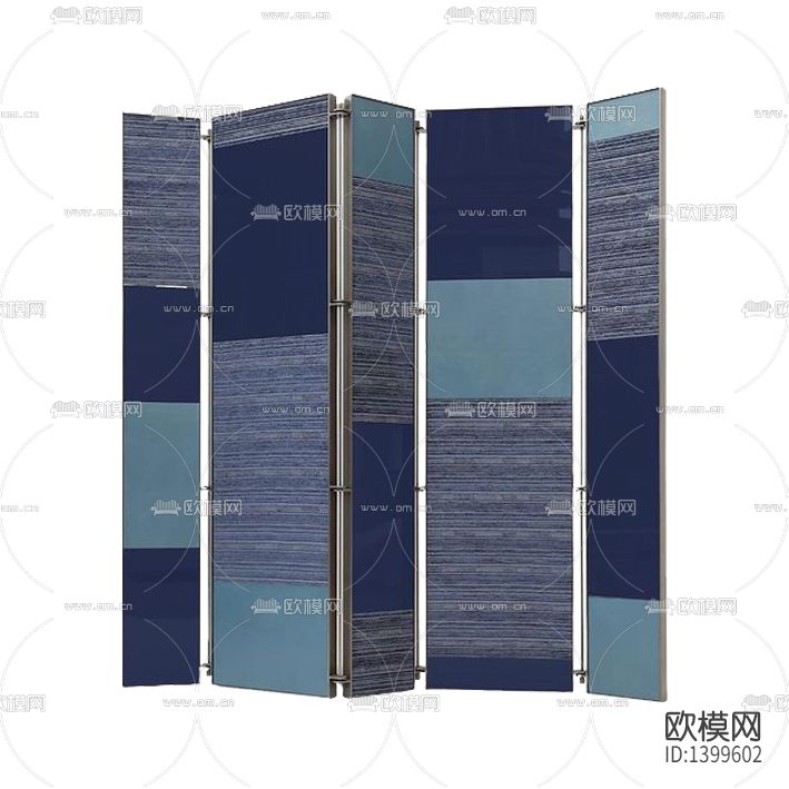 现代简约创意实木不锈钢折叠屏风下载