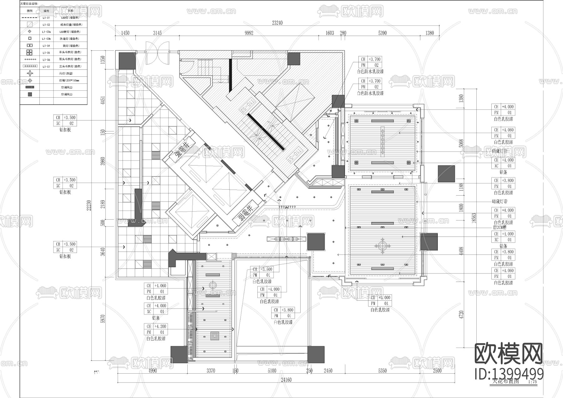 会所cad施工图下载（渲染图2）