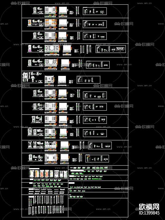 护墙板节点大样下载（渲染图10）