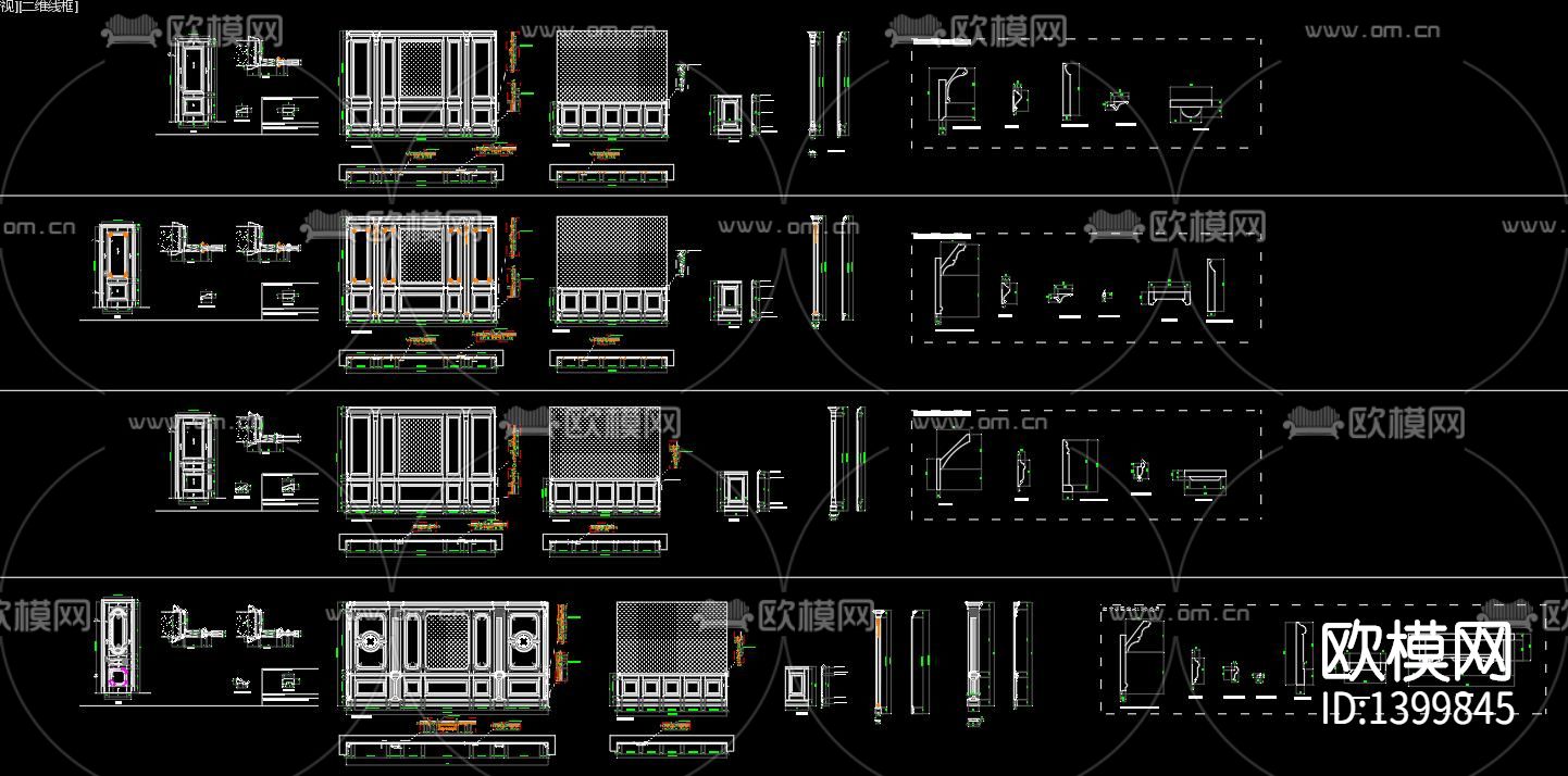 护墙板节点大样下载（渲染图1）