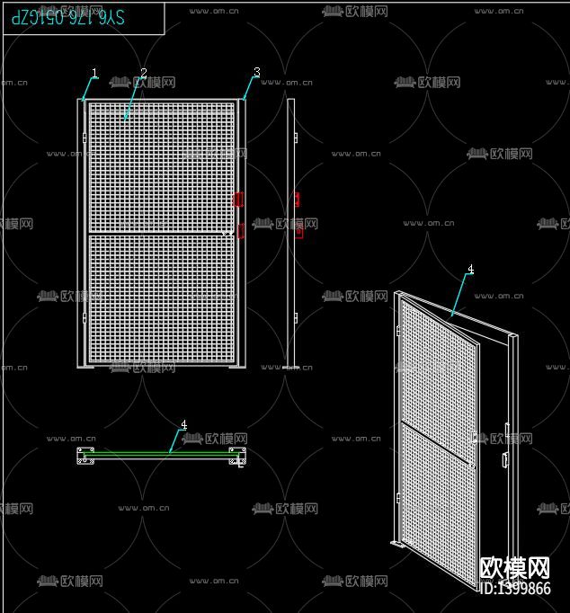 不锈钢围栏节点大样下载（渲染图3）