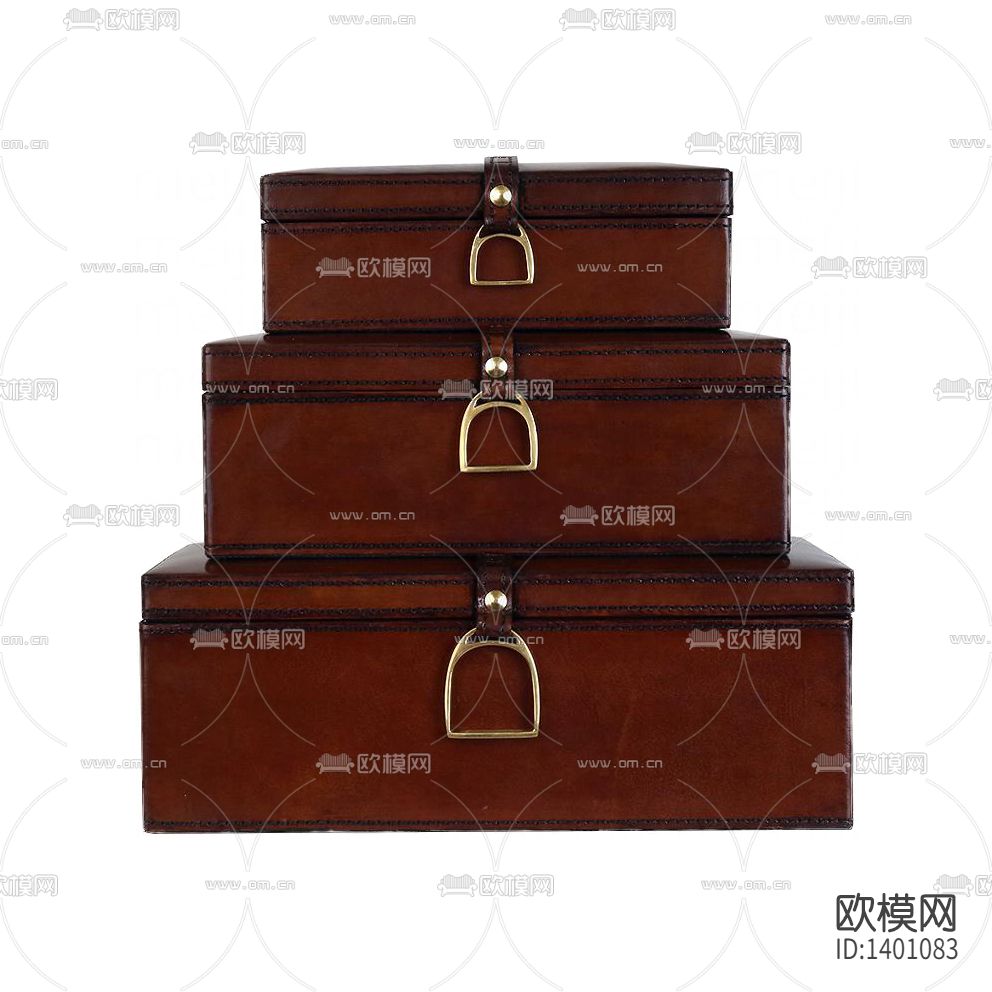 美式复古皮革金属收纳箱