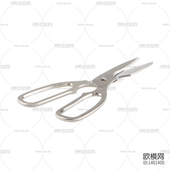 現(xiàn)代簡約不銹鋼廚用剪刀下載