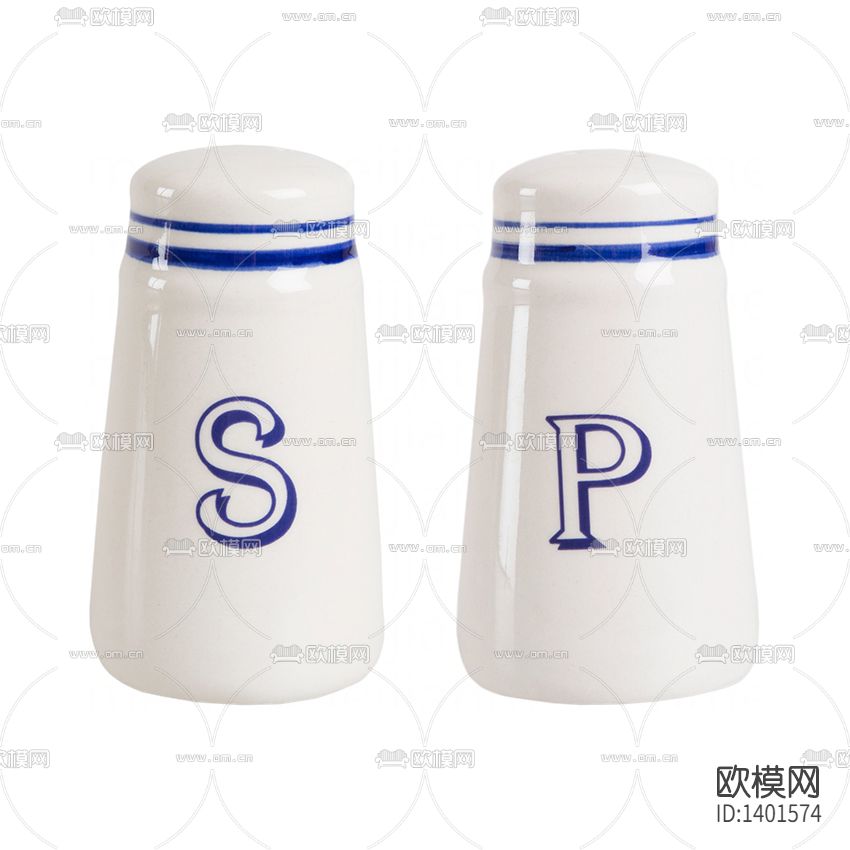 北欧简约蓝白色陶瓷调料罐